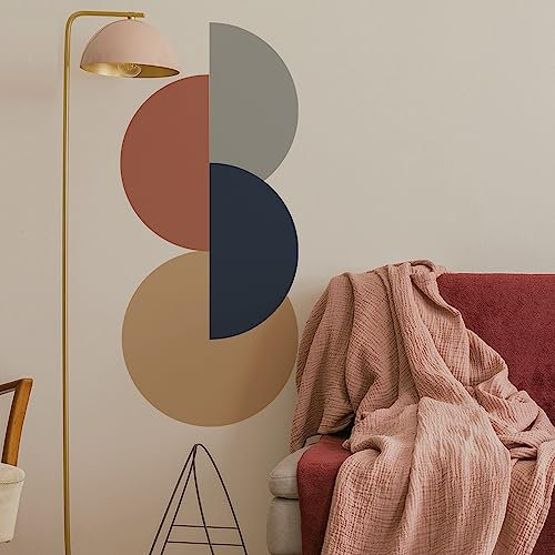 Runtoo Adesivi Murali Boho Chic Adesivi da Parete Cerchio Archi Decorazioni Muro Camera da Letto Soggiorno Bagno