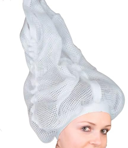 Soulta - Cuffia rete per asciugare i capelli ricci, retina per capelli con coulisse, cappucci riutilizzabili per asciugare i capelli