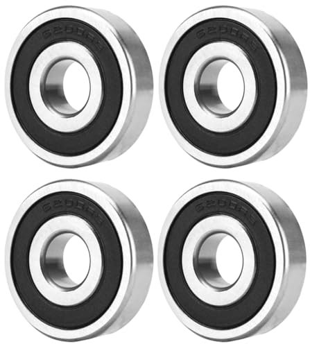 Paquete de 4 rodamientos de bolas 608RS, acero al carbono, rodamientos para monopatín, bolas de ranura profunda blindadas con doble sellado para patines, ruedas de scooter