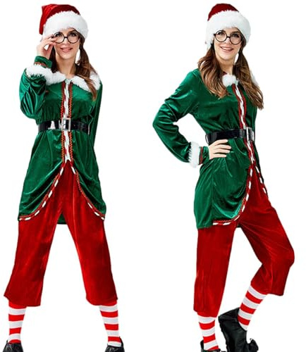Christmas Themed Couples Costumes Breathable Comfortable | Funny Christmas Couples Costumes for Homecoming Party Bar Party
