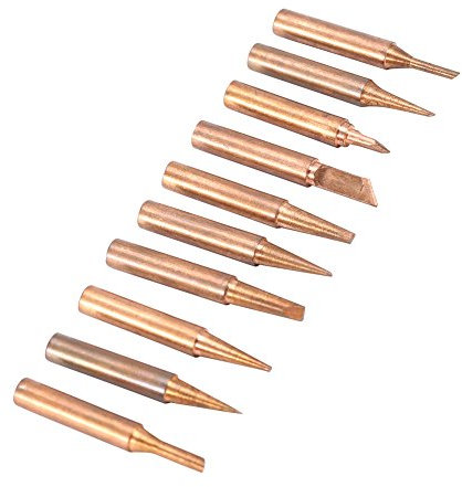 10pcs - Copper 900m -T Solde Puntas Compatibles con 936, 937, 938, 969, 8586 Estaciones para la Soldadura por Precisión