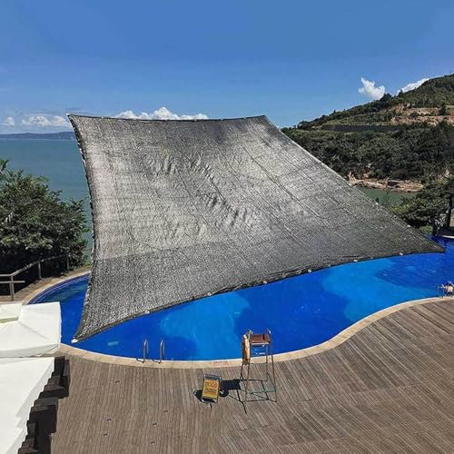 Voile Ombrage Rectangulaire 5x4 Filet d'ombrage Toile Ombrage Extérieur 3x3 Imperméable Jardin Balcon/Garage/Ferme/Voitures/Pergola,black-4x5m