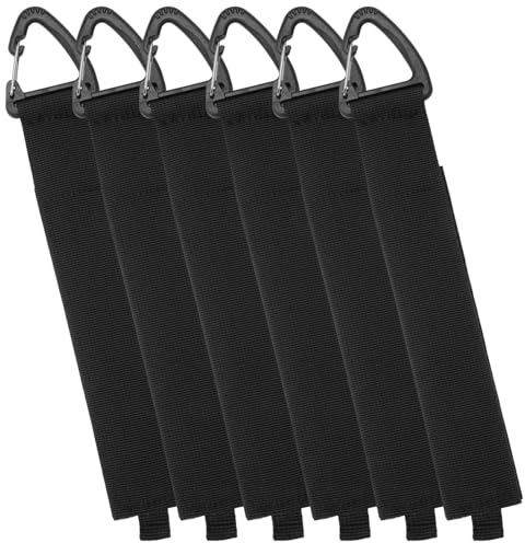 TNSLAND 6 Organizzatori di Cavi Multifunzionali, 3.8×24cm Fascette Convenzionali per Garage con Fibbia Triangolare per Appendere Cavi Elettrici e Tubi da Giardino
