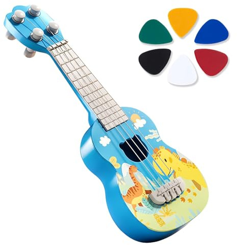 3-Piece Set Guitar For Kids, Perfect Size Musical Instrument, Toddler Guitars For Young Musicians, Kids Guitar Starter Set, Ukulele Style Design