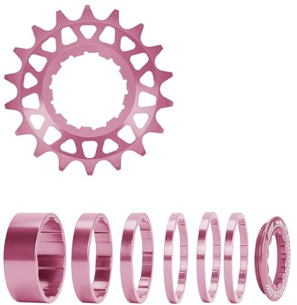 Set di conversione a velocità singola 16T 18T per biciclette a velocità multipla, cassette a velocità singola con distanziatore e anelli di bloccaggio Set di conversione ruote libere