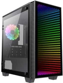 GameMax Mini Abyss ARGB Micro-ATX PC Gaming Case | Black