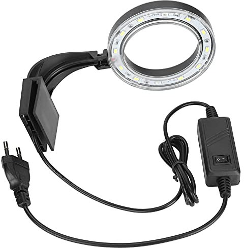 Zerodis Aquarium Lampe Lichter, EU Stecker 110-240V Wasserdicht Aquarium Ring Clip Lampe LED Aquarium Licht Aquarium Zubehör für Riff, Korallen, Bepflanzte Nano Aquarium Aquarium