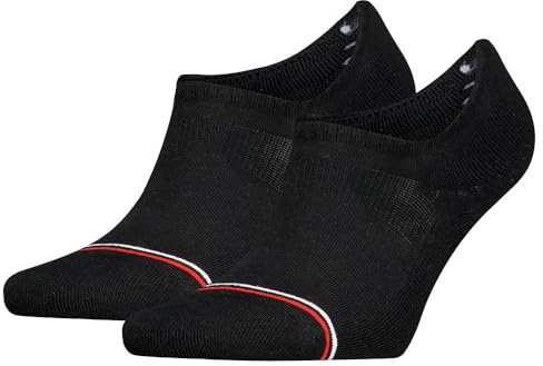 Tommy Hilfiger Unisex Footie Socks, Black, 6-8 UK