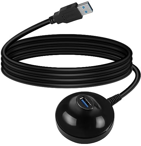 HATMINI Cavo di prolunga USB 3.0 con piedistallo, 5 Gbps USB 3.0 tipo A maschio a femmina, supporto di prolunga per adattatore USB WiFi, chiavetta USB, lettore di schede, tastiera, mouse, ecc