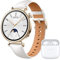 HUAWEI Watch GT 4 41mm Smartwatch, Bis zu 7 Tage Akkulaufzeit‌, Android und iOS, Kalorienmanagement, Professionelles Gesundheitsmanagement, SpO2, GPS, Deutsche Version, Weiß + FreeBuds SE 2