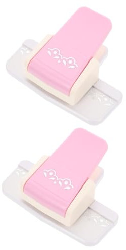 EXCEART 2St Prägegerät basteln papier stanzen leder locher werkzeug Freund Scrapbook Papierlocher Tragbarer Locher Legierung Kunsthandwerk Grußkarte Sammelalbum Kind ABS-Kunststoff Weiß