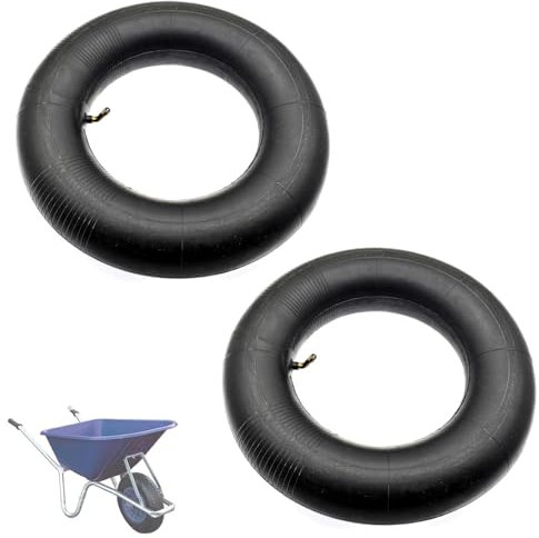 4.80/4.00-8 Schubkarrenrad, 2 Stück Schlauch für Schubkarrenrad, Schubkarrenreifen, Ersatzschlauch für Luftrad, Schiebekarre Innenschlauch, für Garten Wagen, Rasenmäher, Schubkarre, Handwagen