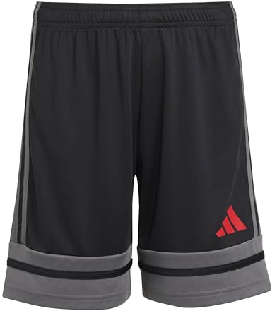 adidas Unisex Kids SQUADRA25 Short Kids, Black/Team Grey Four/Pure Ruby, 13-14 Years