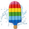 ACTOYS Luftmatratze Wasser Erwachsene Kinder, Luftmatratze Pool Aufblasbare, Aufblasbare Schwimmbett, Luftmatratze Pool Strand für Sommer Partys, Pool Strand (EIS am Stiel)