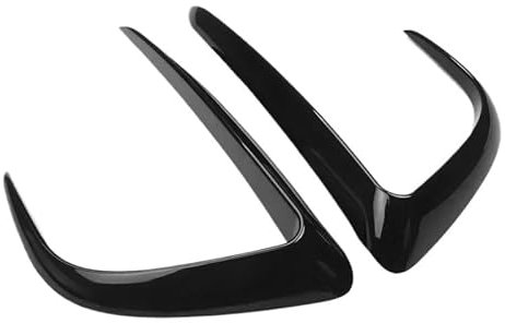 Garniture de phare antibrouillard avant for Tesla Model 3 Y, couvercle de pare-chocs, couteau à vent, ABS, aspect fibre de carbone, garniture de lame, becquet de sourcil léger, décoration(Black-MY Bri