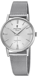 Festina Damen Uhr Analog Edelstahl 316L Silber - Quarzwerk - Damenuhr - Glas hochresistent - Special Prices F20258/1