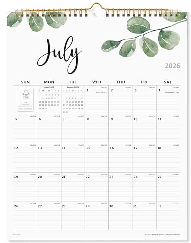 2026 Monthly Wall Calendar, Runs from January 2026 to June 2027,12 x 15 Inches, Twin-Wire Binding, Perfect for Organizing & Planning