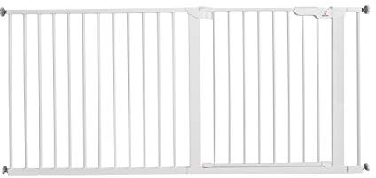BabyDan Premier, Extra breit Ohne bohren Treppenschutzgitter, 158,3-165 cm, Babygitter/Sicherheitsgitter, Metall, Weiß, Hergestellt in Dänemark - (Haustiergitter/Hundegitter)