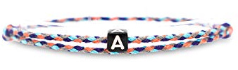 Tillverkad av Nami Boho surfararmband personligt med bokstav – kvinnor män flickor pararmband individuellt – bästa vänskapsarmband gåva – vattentät justerbar (lila)