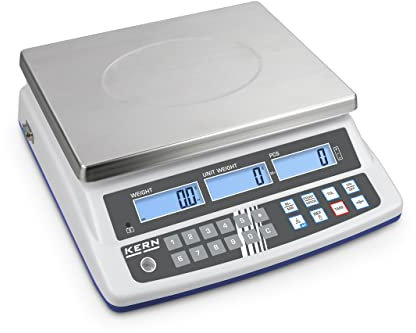 KERN Zählwaage CPE (Wägebereich 6 kg, drei Displays für Gewichtsanzeige, Referenzgewicht, Gesamtstückzahl, Ablesbarkeit 0,2 g) CPE 6K-3
