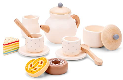 New Classic Toys – Tablett für Kaffee/Tee – Set mit Schneidekuchen