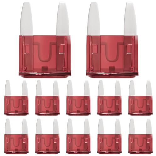 ALLECIN 50Pcs 10A Mini Car Fuses 10Amp MINI Blade Fuse 10Ampere Automotive Auto Fusibles for RV Vehicle Motorcycle Truck