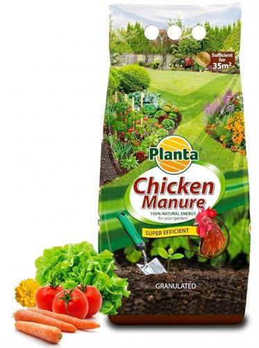 Chicken Manure Pellets 5L/10L - Natural Fertilizer for Garden Plants & Soil (10L Bag)