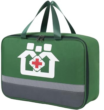 QIUPFGUT Borsa per medicinali, borsa impermeabile di primo soccorso, grande capacità borsa medica di emergenza, Mini Kit di Pronto Portatile Per Casa Ufficio Auto Viaggi(verde)