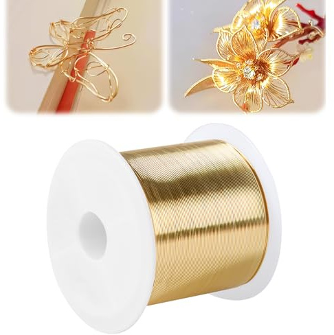 28 Gauge Copper Jewelry Craft Wire, 100M Bendable Metal Wire Soft Beading Wire for Jewelry Making, DIY Floral Wrapping, Armature Crafting, Wreaths, Handcraft, Copper Tone (0.3mm)