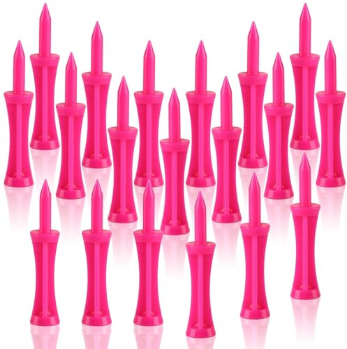 CBMZHF Lot de 50 tees de golf en plastique - Rose - Longueur : 59 mm - Diamètre de la tête : 12 mm