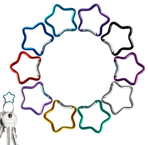 Estrella Compacta - Llavero de Aluminio, Equipo Exterior Robusto y Multifuncional | Accesorio de Clip de Camping para Mochila de Pesca de Senderismo, Herramienta Ligera para Llaves Fix