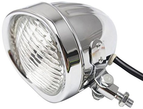 Moto Faro Luci Lampada Anteriori Per Bobber Chopper soft tail Cromo Trasparente