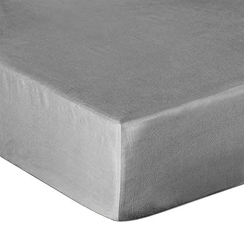 Heckett & Lane Mako Satin Spannbettlaken Farbe Glacier Grey 160 x 200 cm