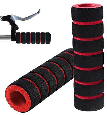 1 par de puños para Manillar de Bicicleta, Estructura ergonómica, Mango de Bicicleta MTB Mxb, Buena absorción de Impactos (Rojo)