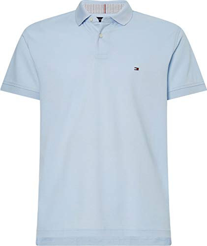 Tommy Hilfiger Herren Poloshirt Kurzarm 1985 Regular Fit, Blau (Breezy Blue), L