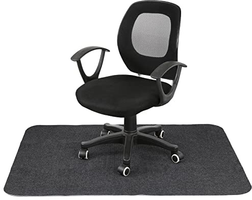 Dyna-Living Office Chair Mat for Hardwood Floor, Home Multi-Purpose Low-Pile Chair Carpet Hard Floor Protector Mat, Non-Slip Computer Chair Mat for Rolling Chairs, Dark Grey, 47 x 35