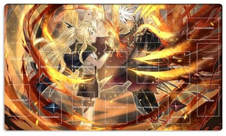 Mlikemat ZD014-910-A Gaming Mat Dogmatika Ecclesia The Virtuous & Fallen of Albaz, CCG TCG Mat and Free Bag