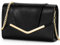 VASCHY Clutch Damen, Mode Handtasche Umhängetasche Schultertasche ELegant Leder Wristlet Clutch Crossbody für Hochzeit Freizeit Party Schwarz