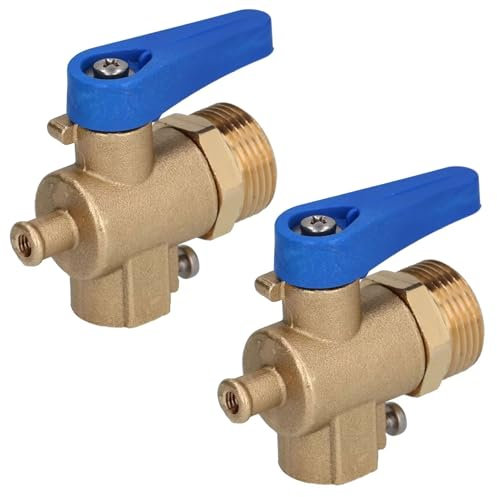 PACK OF 2 x LEVER TAPS 3/4 BSP FOR DVA MANUAL WATER SOFTENER DISHWASHER GLASSWASHER FILTER