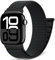 AMSKY Nylon Sport Loop Band Kompatibel mit Apple Watch Armband 40mm 42mm 46mm 44mm 45mm 41mm 38mm 49mm, Damen Herren Original Design für iWatch Series 10 9 8 7 6 5 4 3 2 1 SE Ultra, Schwarz