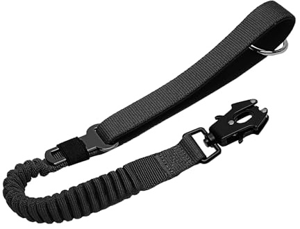 20” Strong Short Leash for Dog, Heavy Duty Bungee Dogs Leash with Padded Handle Car Seatbelt, Small Dog Training Leashs for Large or Medium Dogs - Can be Used with Other leashes (Black)