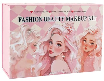 Dranng Kit di Trucco per Bambine | Set Gioco Trucco per Bambini - Giocattolo Cosmetico Educativo per Ragazze Ideale per Feste da Principessa Compleanni Spettacoli Teatrali e Festival