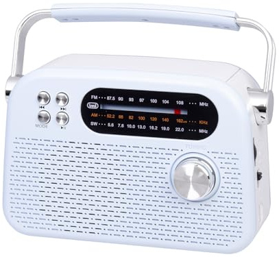 Trevi RDA 70 BR Radio Portatile Wireless Multibanda FM AM SW con USB, Micro SD, MP3 e Batteria Ricaricabile al Litio, Compatta, Versatile e Ideale per Viaggi, Blu