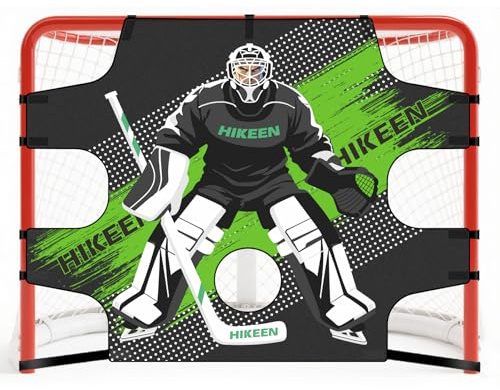 Hikeen Premium Hockey Goalie Shooting Target Tear -54 x 44 Proof Hockey Goal Practice Target with 7 Target Holes - Street Hockey & Ice Hockey Net Goalie Target for Practicing Shooting Accuracy