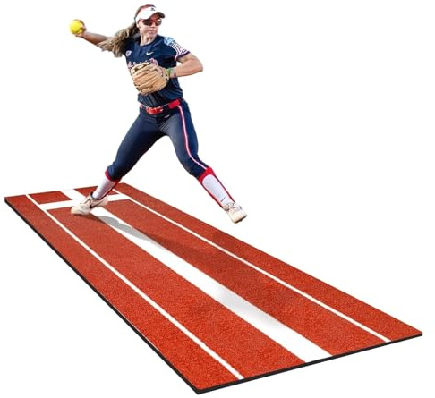 Basebollmatta softboll pitchingmatta med gummi, tätningstorv, halkfri botten, 25 cm x 9 cm mou