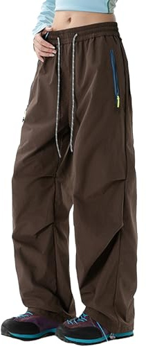 FEOYA Women's Lightweight Hiking Trousers Waterproof Walking Cargo Trousers Casual Outdoor Safari Work Travel Pants with Zipper Pockets