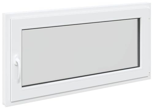vidaXL Finestra per Soffitta RISOR 120 x 60 cm PVC e Vetro Bianco, Solaio, Isolamento Termico Moderno, Finestre Energy Efficient, Fissaggi in Vetro PVC Silenziati