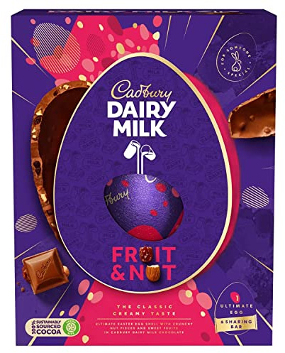 Cadbury Dairy Milk Fruit and Nut Giant Inclusion Chocolate Easter Egg, 532 g