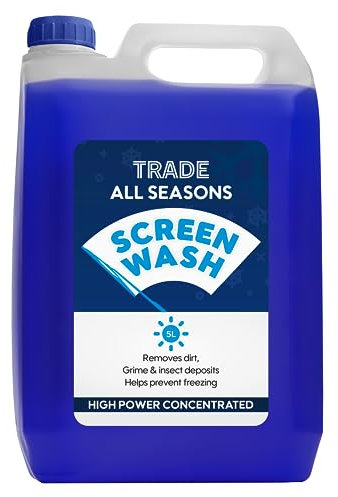 Trade High Power Concentrate Screen Wash For Cars- All Seasons Car Window Cleaner- 5 Litre