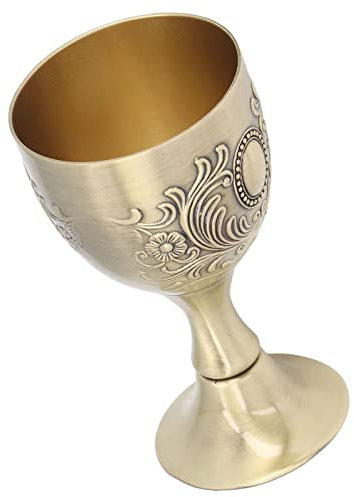 Hztyyier 200ml Royal Chalice Cup, 4,41 in Vintage Handgefertigter Gravur Weinkelch für Home Bar Party Gothic Dekoration